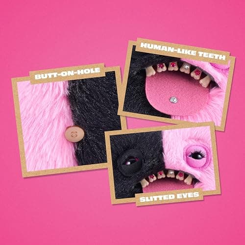 Fuggler Baddies Fuggs 9 Inch Plush Collectible Toy (Wide Eyed Weirdo) by ZURU Featuring Funny Ugly Monster Designs with Fierce Attitude, Bold Style, Unsettling Expressions thumbnail 7