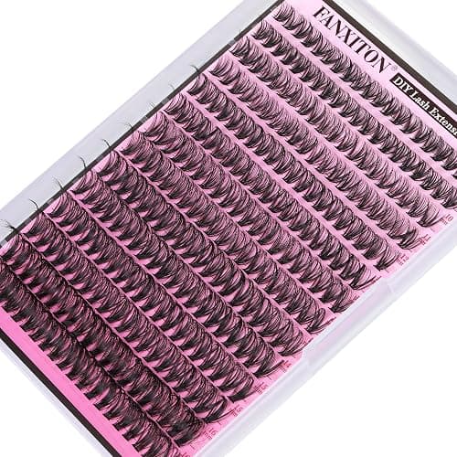 FANXITON Lash Clusters 280 Pcs Wispy Lash Clusters D 8-16 MM Mix Natural Eyelash Clusters 40D Individual Eyelash DIY Lash Extensions at Home(40D) thumbnail 8