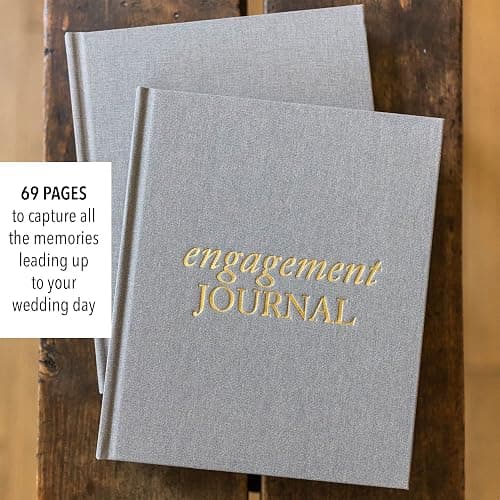 Engagement Journal for Couple - Wedding Journal For Bride To Be w/Prompts, Photos & More - Unique Couples Engagement Scrapbook (Ivory, 69-Pages) thumbnail 6