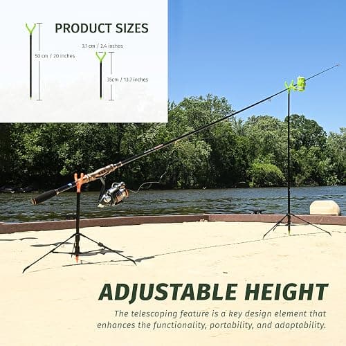 FISHIN' STIX Ready to Fish Kit - Includes 30" Rod Holder, All Terrain Stand Tripod and Bite Alarm thumbnail 6