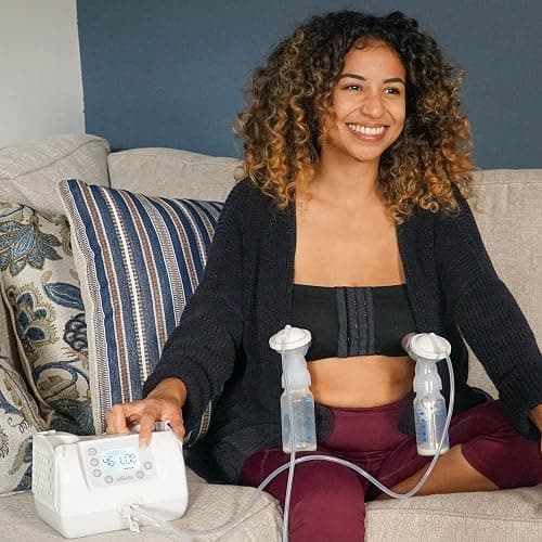 Dr. Brown's Customflow Hospital Strength Double Electric Breast Pump with Adjustable Settings, includes Breast Milk Collection Bottles, Flanges & Other Pumping Essentials - Breast Pump Gift Set thumbnail 9