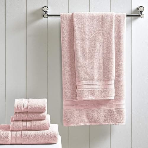 Modern Threads - Spun Loft 6-Piece 100% Combed Cotton Towel Set - Bath Towels, Hand Towels, & Washcloths - Super Absorbent & Quick Dry - 600 GSM - Soft & Plush, Blush thumbnail 2