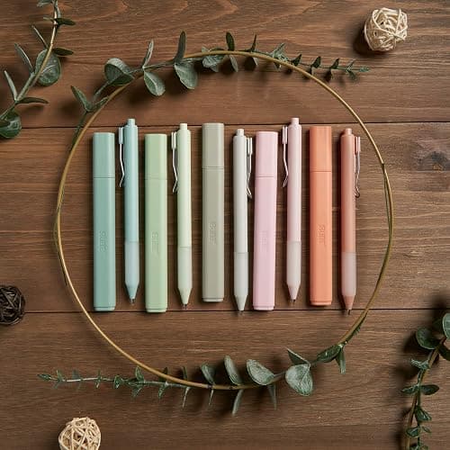BLIEVE - Aesthetic Highlighters and Gel Pens With Soft Ink and Chisel Tip, Bible Highlighters and Pens No Bleed, Dry Fast Easy to Hold, for Bible Journaling Planner School Supplies (PASTEL) thumbnail 8