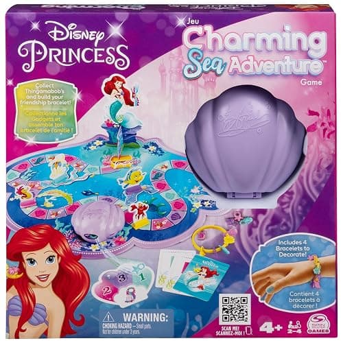 Spin Master Games, Disney Princess, Little Mermaid Charming Sea Adventure Game, Disney Princess Toys for Kids, 2-4 Players, for Ages 4+ thumbnail 6