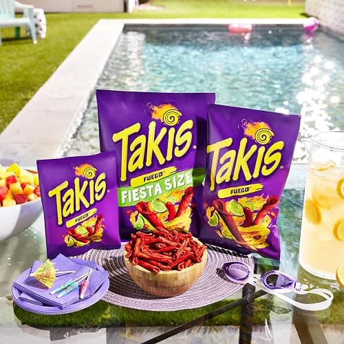 Takis Fuego 40 pc / 1 oz Multipack, Hot Chili Pepper & Lime Flavored Extreme Spicy Rolled Tortilla Chips (Pack of 2) thumbnail 4