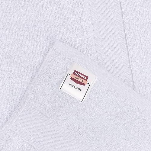 Utopia Towels 6 Pack Bath Towel Set (27 x 54 Inches), 500 GSM 100% Ring Spun Cotton Medium Lightweight and Highly Absorbent Quick Drying, Premium Towels for Hotel, Spa and Bathroom (White) thumbnail 7