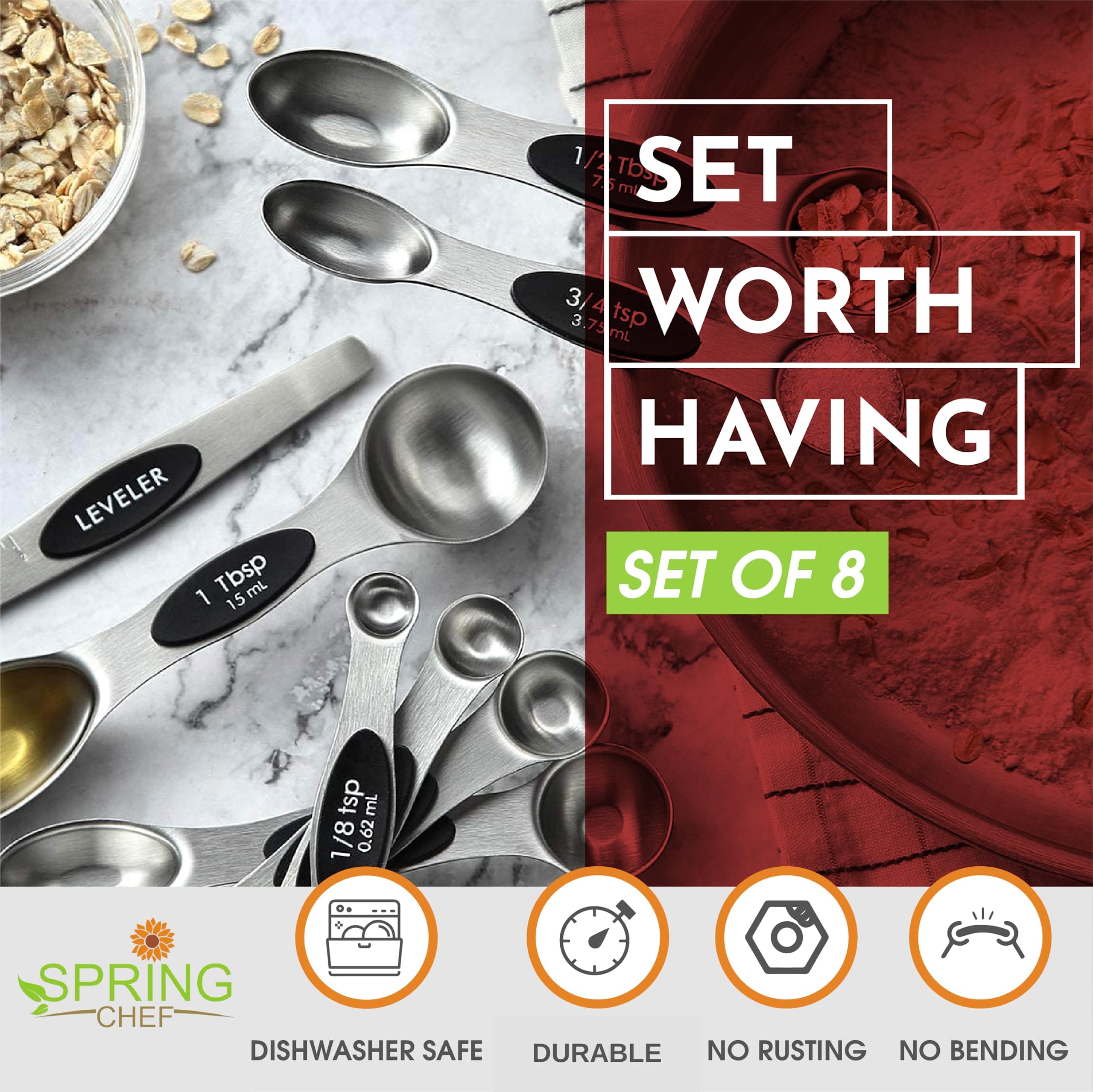 Spring Chef Magnetic Measuring Spoons Set thumbnail 4