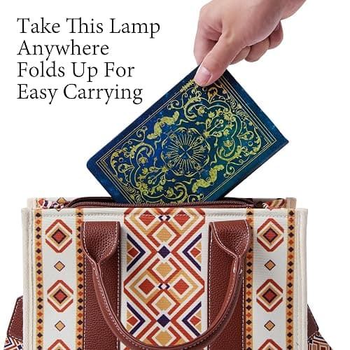Book Lovers Gift Book Lamp, 5-Color LED, Foldable Lamp, Hot Foil Cover | 9.7 inch Large Warm ambient LED night light, ideal for bedroom, study and reading corner, perfect Christmas and holiday gift thumbnail 6