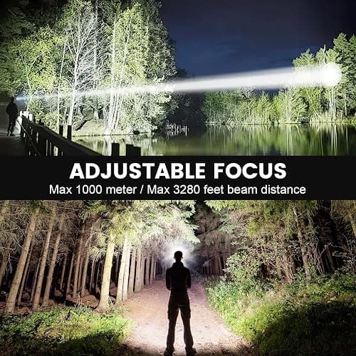 Kmivo Headlamp Rechargeable 99,000LM Super Bright, 2pack LED Head Lamp with 3 Modes, 90°Adjustable Head Lights for Forehead, IPX6 Waterproof HeadLamps for Camping Hiking thumbnail 5