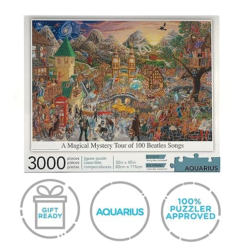 AQUARIUS The Beatles Magical Mystery Tour (3000 Piece Jigsaw Puzzle) - Officially Licensed Beatles Merchandise & Collectibles - Glare Free - Precision Fit - 32 x 45 Inches thumbnail 8