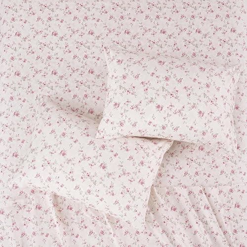 Modern Threads Printed 3-Piece Extra Soft Bedding Sheets & Pillowcase Set, Deep Pocket up to 16 inch Mattress Kashmir Rose Twin thumbnail 6