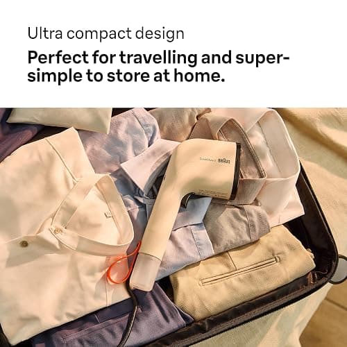 Braun QuickStyle 3 GS3012BG, kompakter und leichter Steamer, Dampfglätter mit schneller Aufheizung, Dampf 20 g/min, abnehmbarer 70 ml Tank, hitzebeständige Tasche, 1100W, Beige thumbnail 5