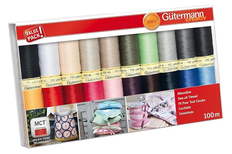 Gutermann Thread Set: Sew-All: 100m: Pack of 20, Assorted - Image 1