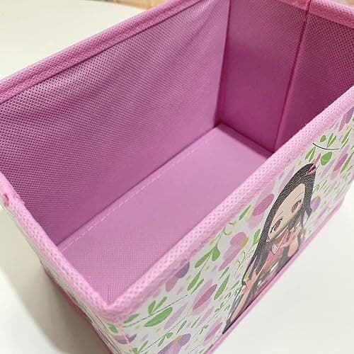 Kerr's Choice Cute Desk Box Slayer Girl Storage Box Room Decor Slayer Girl Keychain Storage Office Supplies Pink Japan Desk Organizer Kawaii Collapsible Organizer Bins Room Decor thumbnail 5