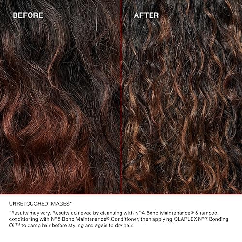 Olaplex No. 7 Bonding Oil, Concentrated High Shine Heat Protectant | Visibly Smooths & Softens Hair | Added Color Vibrancy | Up to 72 Hour Frizz Control | For All Hair Types | 1 fl oz thumbnail 6