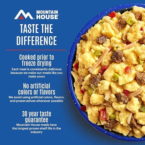 Mountain House Emergency Meal Assortment Kits, Freeze-Dried Survival Food Kit for Disaster Preparedness & Long-Term Storage, 30-Year Shelf Life thumbnail 4