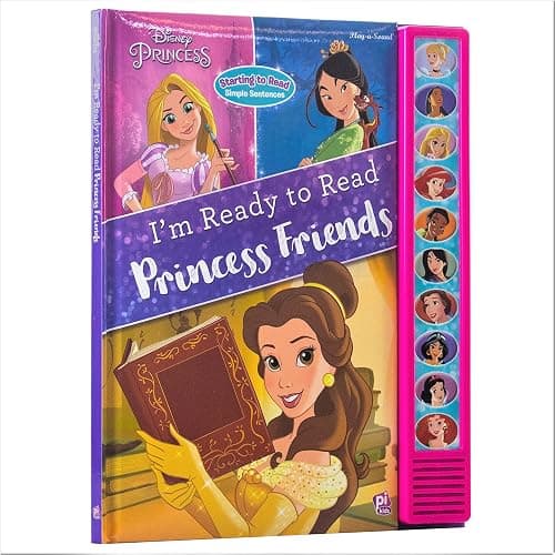 Disney Princess Belle, Mulan, Cinderella, Rapunzel, and More! - I'm Ready to Read Princess Friends Sound Book thumbnail 5