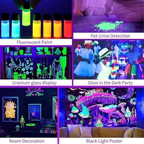 Black Light Bar, 15W 1FT Magnetic LED Black Lights with 5FT Cord, Portable Blacklights for Glow Party, Fluorescent Poster, Body Paint, Halloween Decorations, Room, Stage Lighting, 2 Pack - 2 Pack 15W thumbnail 7