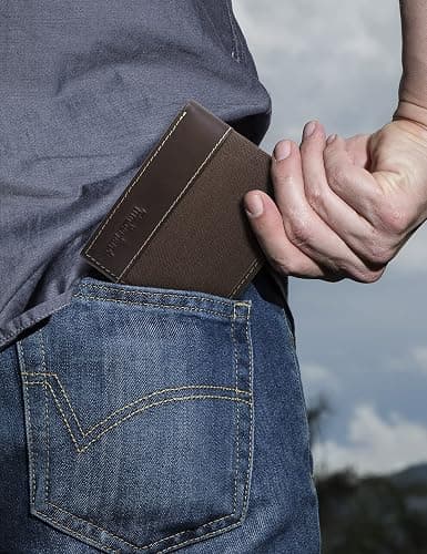 Timberland Men's Baseline Leather Canvas Wallet with Attached Flip Pocket thumbnail 2