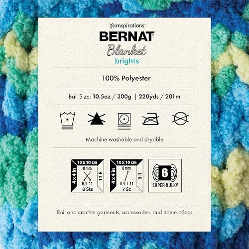 Bernat Blanket Brights Pixie Pink Yarn - 2 Pack of 300g/10.5oz - Polyester - 6 Super Bulky - 220 Yards - Knitting/Crochet - Pixie Pink - 2 Pack thumbnail 6