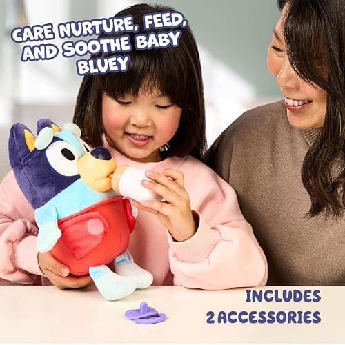 Bluey Care and Cuddle Soft Baby Toy Plush, 11”, Interactive Electronic Baby Plush Toy with 10 Different Sounds, Cuddly Soft Toys for Ages 3+ thumbnail 4