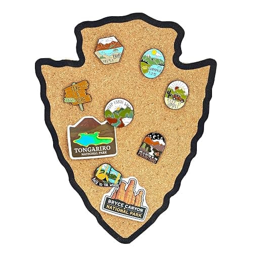 1pcs Arrow Head Display Cork Board – 7x9.5 inch Enamel Pin Board for National Park Pins, Brooch & Pin Collection Display, Ideal for Home, Office & School Decor - Image 1