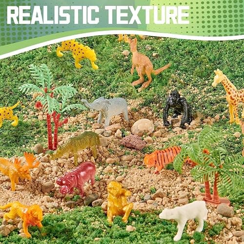 Yeonha Toys 60 Piece Mini Zoo Animal Toy with Gift Box, Realistic Small Plastic Animal Figure Sensory Bins, Jungle Party Favors, Cupcake Topper, School Education, Birthday Gifts for Kids Toddlers thumbnail 5
