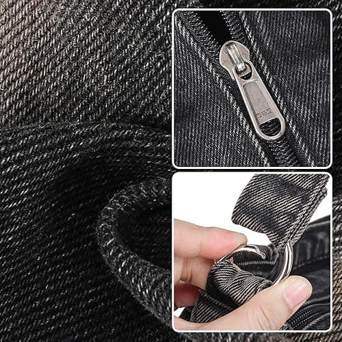 AOCINA Denim Purse Jean Tote Bag for Women Crossbody Shoulder Weekend Bags Denim Purses and Handbags for Women thumbnail 6