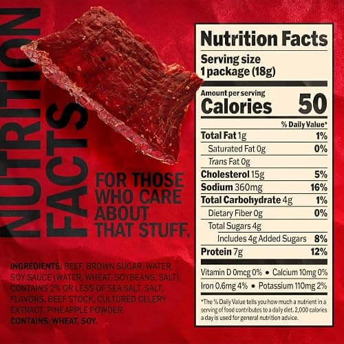 Jack Link's Beef Jerky, Teriyaki, Multipack Bags - Flavorful Meat Snacks for Lunches, Ready to Eat Protein Snacks, Individual Packs - 7g of Protein, Made with 100% Beef - 0.625 oz (Pack of 5) thumbnail 2