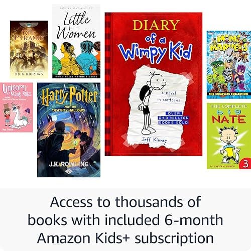 Amazon Kindle Paperwhite Kids 16GB (newest model) – larger 7" glare-free display – Kids read an average of 1+ hour per day with Kindle – Starfish thumbnail 3