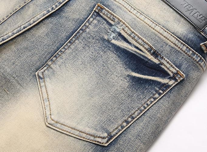 AITITIA Men's Ripped Regular Fit Stretch Jeans thumbnail 6