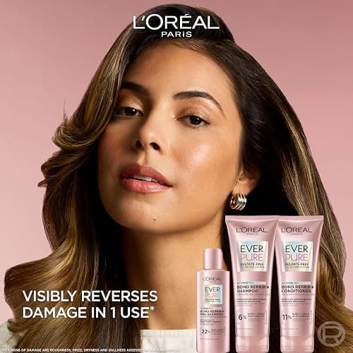 L'Oreal Paris EverPure Sulfate-Free Vegan Hair Care Kit - Shampoo and Conditioner to Strengthen and Repair Hair Bonds (Packaging May Vary) thumbnail 2