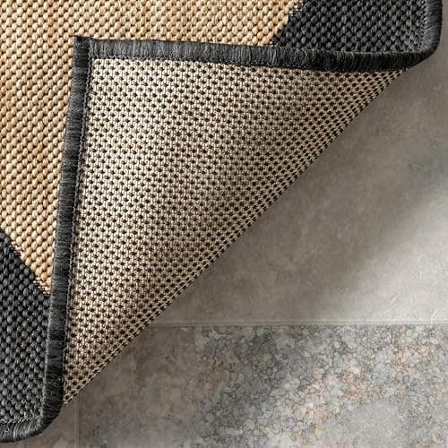 nuLOOM Outdoor Performance Collection Sabina Dark Grey/Ivory, 8' x 10', Soft, High Traffic, Stain Resistant, Easy Clean, Durable Area Rug for Indoor/Outdoor Patio, Deck, Porch, Garden, Courtyard thumbnail 5