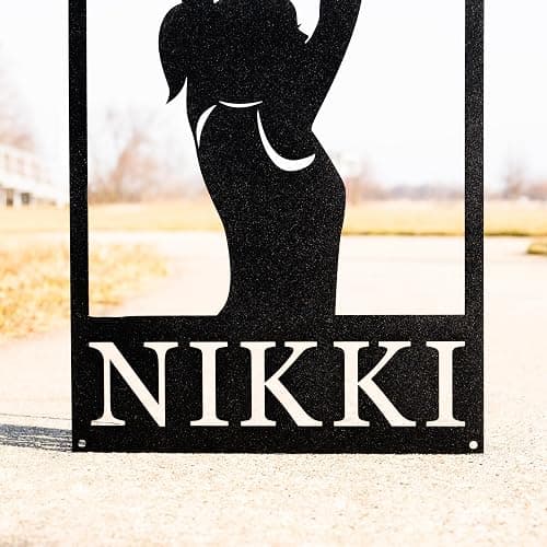 Custom Metal Cheerleading Athlete Wall Art | Personalized Female Cheerleader Name Sign, Kid Nursery Decoration, Cheer Mom Gift, Cheer Gift thumbnail 2