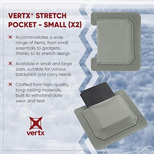 Vertx Stretch Pocket Organizer Insert Attachment for Backpack, Bag Organization, Small, 2-Pack thumbnail 4