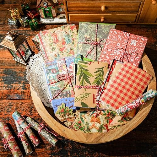 DOLEEYAE 287pcs Vintage Junk Journal Kit, Scrapbook Paper & Stickers | for Bullet Journaling, DIY Planner Supplies with Aesthetic Patterns for Card Making, Crafting and Mixed Media Art thumbnail 4