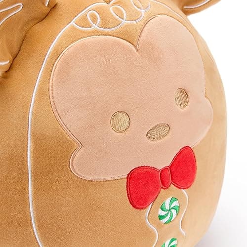 Disney Store Official Mickey Mouse Gingerbread Squishmallows Plush - 10 Inch Disney Christmas Stuffed Animal with Embroidered Features, Detailed Plush Sculpting and Soft Squishy Fill thumbnail 6