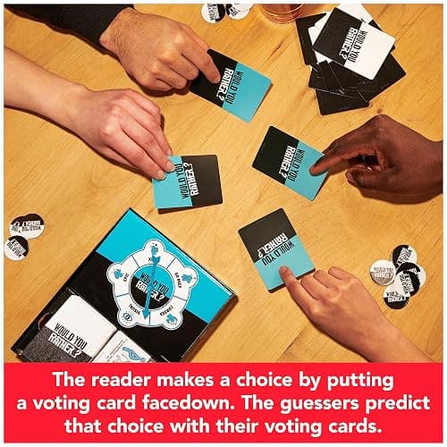 Spin Master Games, Would You Rather? Funny Party Card Game for College, Friendsgiving, Birthdays, & More, for Teens & Adults, 3-6 Players, for Ages 14 & Up thumbnail 4