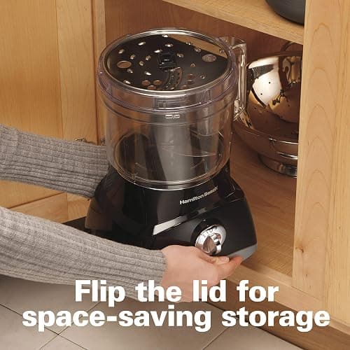 Hamilton Beach Food Processor & Vegetable Chopper for Slicing, Shredding, Mincing, and Puree, 8 Cup, Black thumbnail 8