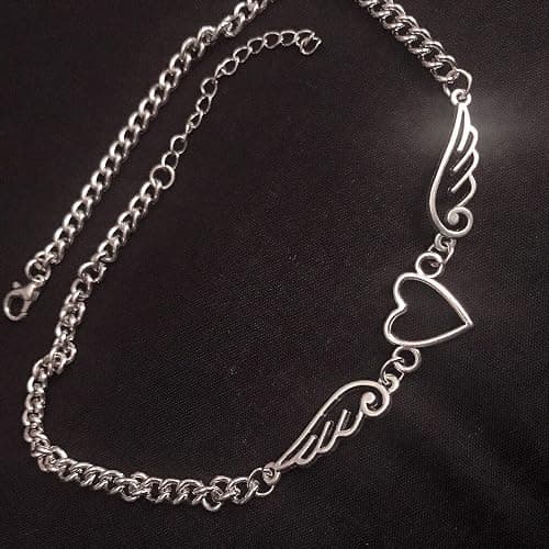 Angel heart wing necklace unisex thumbnail 7