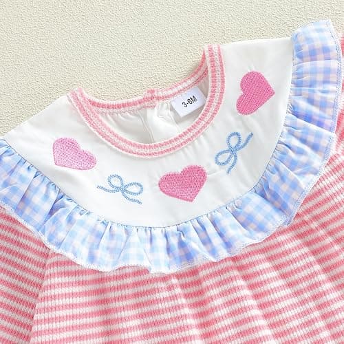 FYBITBO Infant Baby Girls Clothing Cute Doll Collar Jumpsuit Ruffle Long Sleeve Romper Newborn Outfit Fall Winter Clothes thumbnail 6