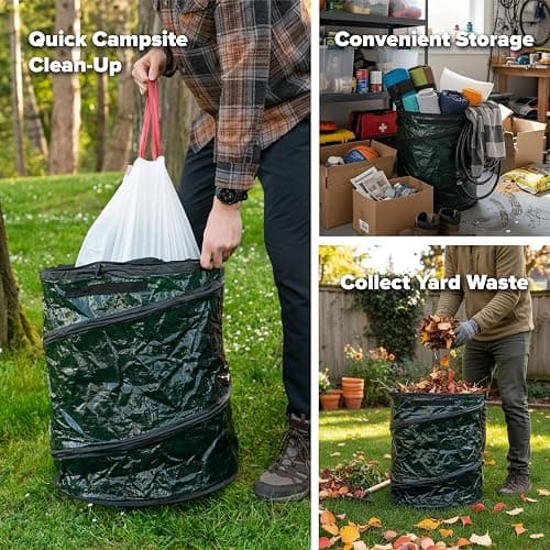 Coghlan's Pop-Up Lightweight Trash Can – Collapsible Waste Bin for Camping, RV, Outdoor Events, and Travel – Durable, Compact, and Easy to Store – 29.5 Gallon thumbnail 4