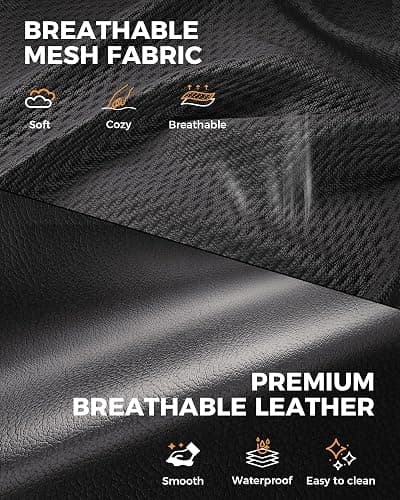 GTPLAYER Big and Tall Gaming Chair with Footrest, Ergonomic Office Desk Chair with 4.4in Thick Cushion and Wide Wingless Seat, Comfortable Leather Computer Chair, Predator Series, Black thumbnail 8