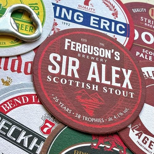 Man United Football Beer Mat Coasters - Perfect for a Gift or Present for Any Manchester United Fan (8-Pack) thumbnail 4