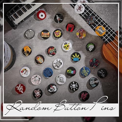 Kigeli Punk Buttons Pins 1 Inches/ 25 mm Emo Band Badge for Backpacks Bags Hats Jeans thumbnail 5