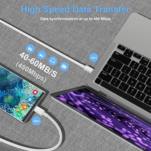 USB C to USB C Charging Cable for Apple 2Pack 10ft,Long Type C to C Fast Charger Cord,for iPhone 16 E/17/Air/15/Pro/Plus/Pro Max, for MacBook Pro/Air, for iPad Pro12.9/11in,Air 4/5,Mini 6/7 60W thumbnail 6