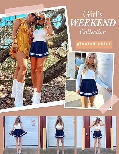 Avidlove Womens Pleated Skirt School Uniform Skirt Mini Skirt Pleated Cheer Skirt thumbnail 7