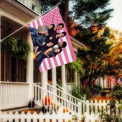 3x5 Foot The Outsiders Decorative Flag with 2 Brass Grommets for Indoor Outdoor, Double Stitched, Wall Hanging Tapestry Room Decor, College Dorm Decorations (PINK AMERICAN, 3x5 ft) - PINK AMERICAN - 3x5 ft thumbnail 5