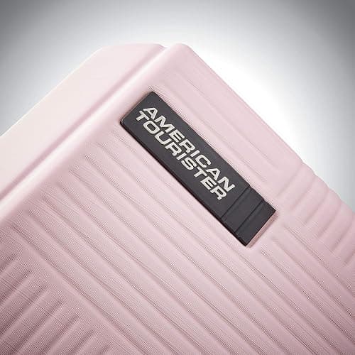 American Tourister Stratum XLT Expandable Hardside Luggage with Spinner Wheels, Pink Blush, Checked-Medium 24-Inch thumbnail 6