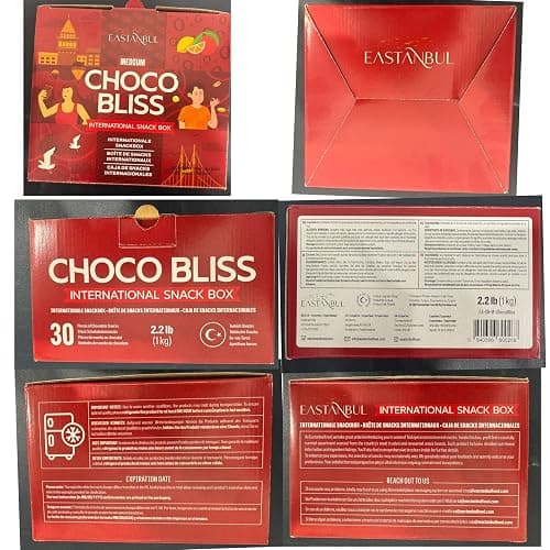 Eastanbul International Snack Box, 30 Chocolate Assortment Bars, Turkish Exotic Snacks, Assorted Candy Variety Pack of Foreign Snacks Exotic Candy Box of Assorted Chocolate thumbnail 7